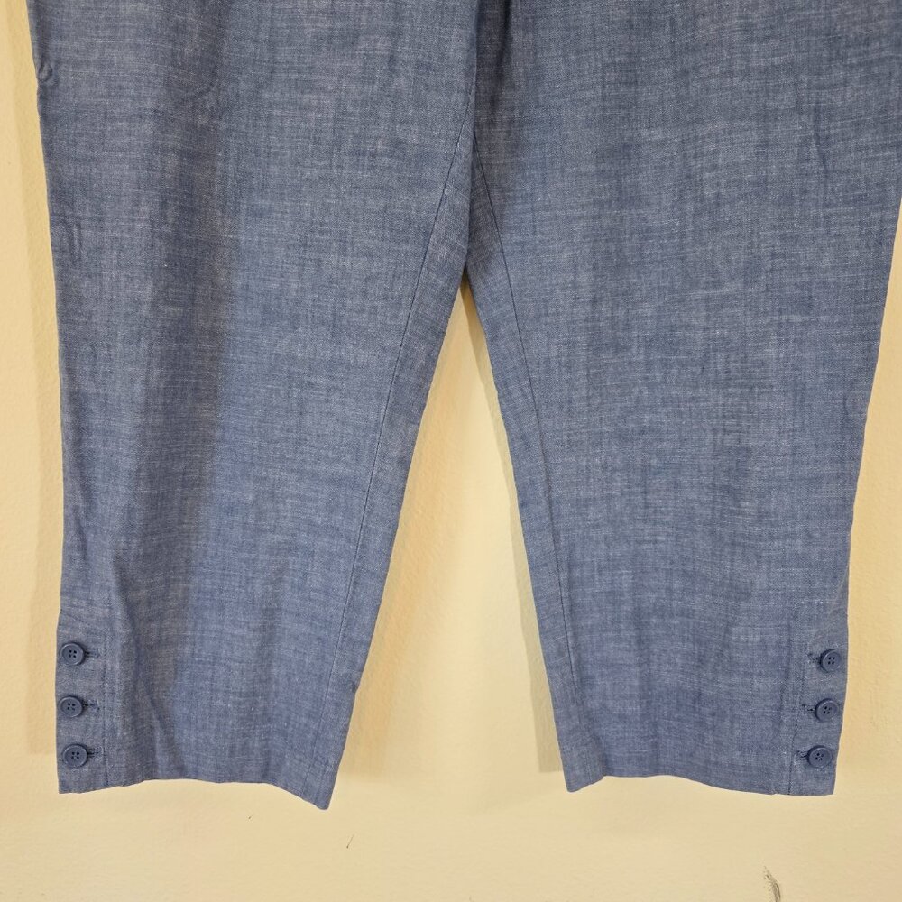 Talbots Sky Blue Perfect Cropped Pants Size 16 - Picture 4 of 16